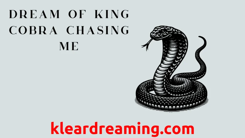Dream of King Cobra Chasing Me