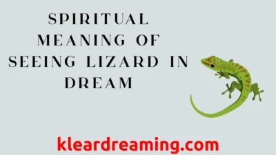 Spiritual Meaning of Seeing Lizard in Dream