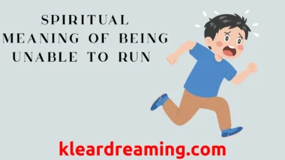 Spiritual Meaning of Being Unable to Run