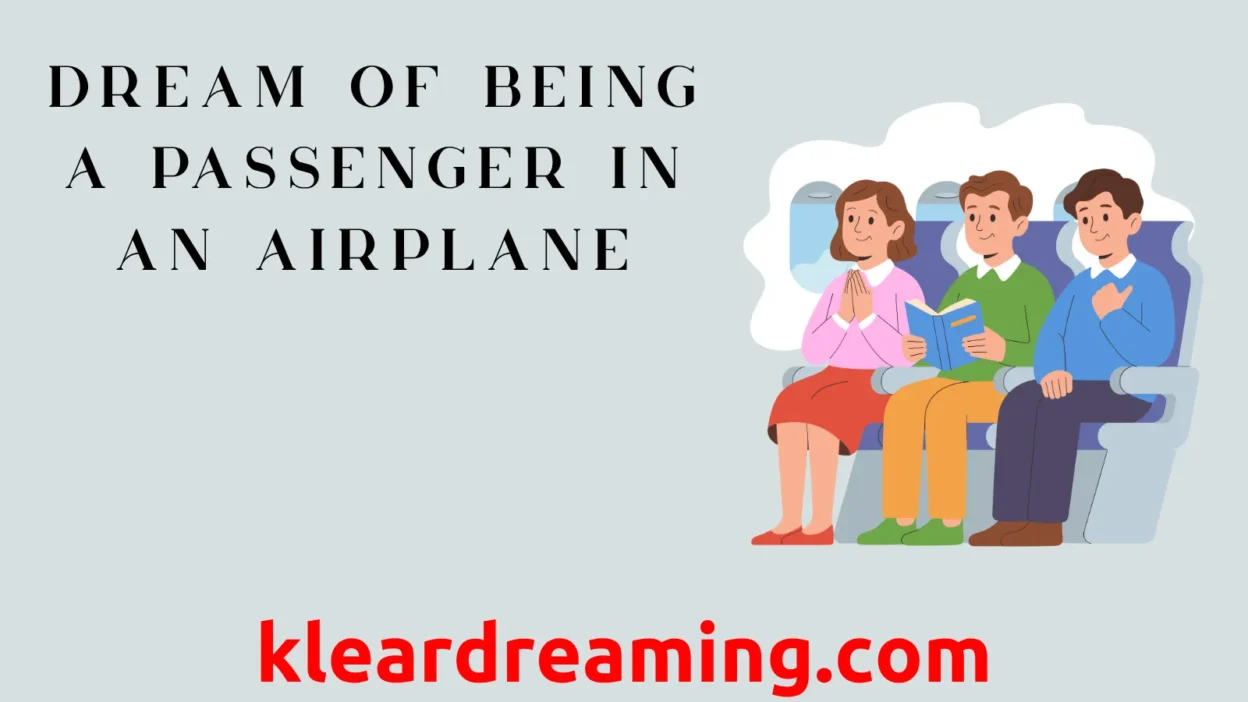 Dream of Being a Passenger in an Airplane