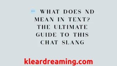 What Does ND Mean in Text