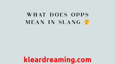 What Does Opps Mean in Slang