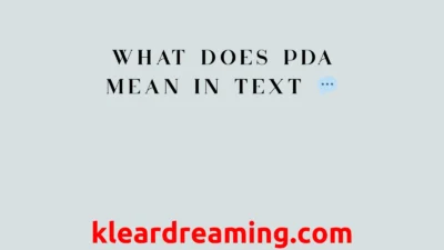What Does PDA Mean in Text