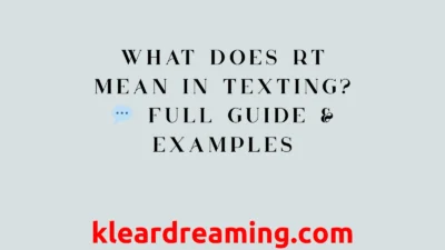 What Does RT Mean in Texting