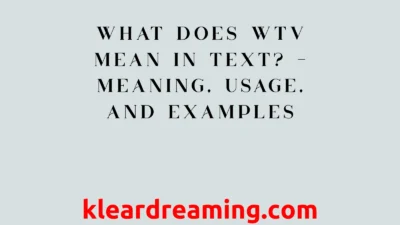 What Does WTV Mean in Text