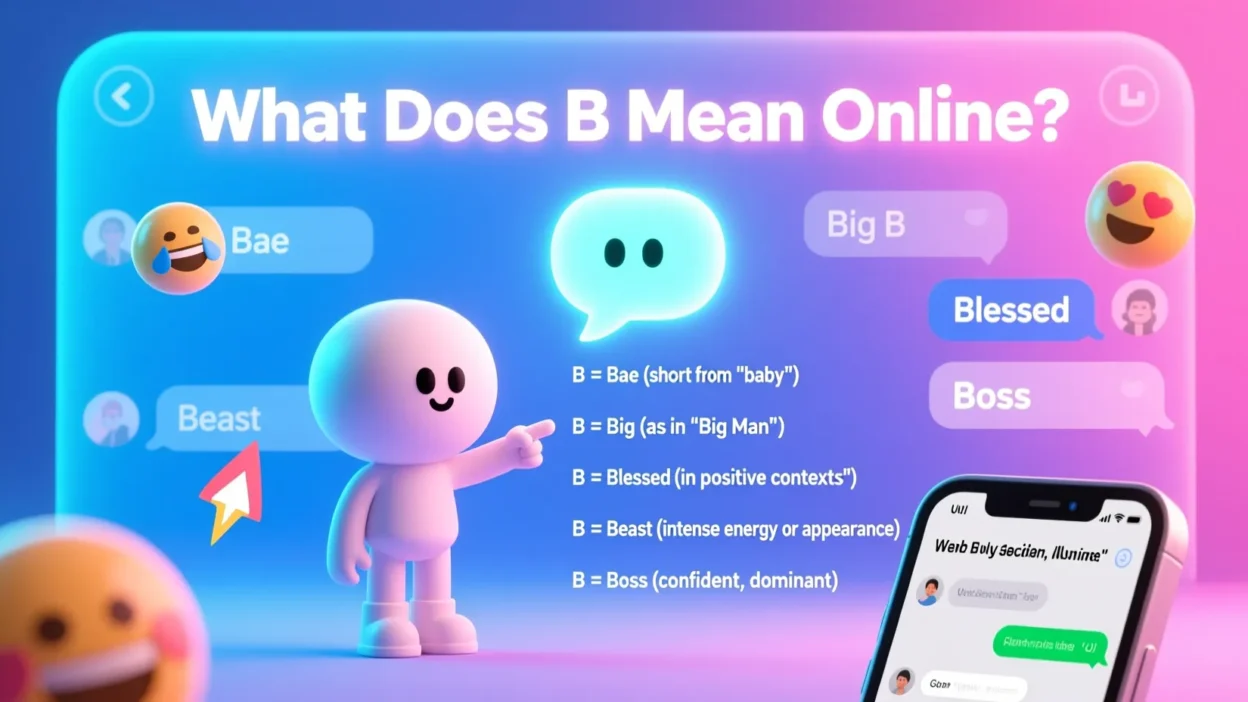 What Does B Mean Online